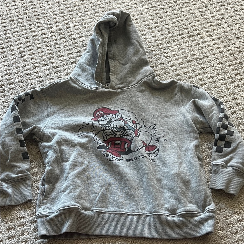 Uniqlo Gray Kids Mario Hoodie